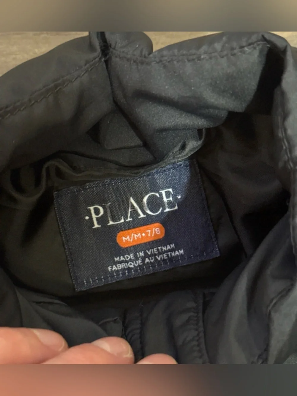 The children’s place Kids Black Puffer Jacket - Lightweight Quilted Coat size m